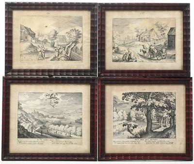 Matthaus Merian (1593-1650) Quattro Incisioni su Carta