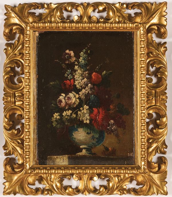Giovanni Paolo Castelli detto Lo Spadino - Natura morta con vaso di fiori
