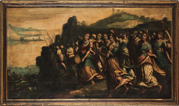 Scuola italiana del XVII secolo Il passaggio del Mar Rosso