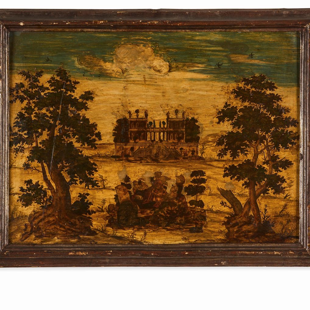 Quattro dipinti ad arte povera su tavola, XVIII secolo