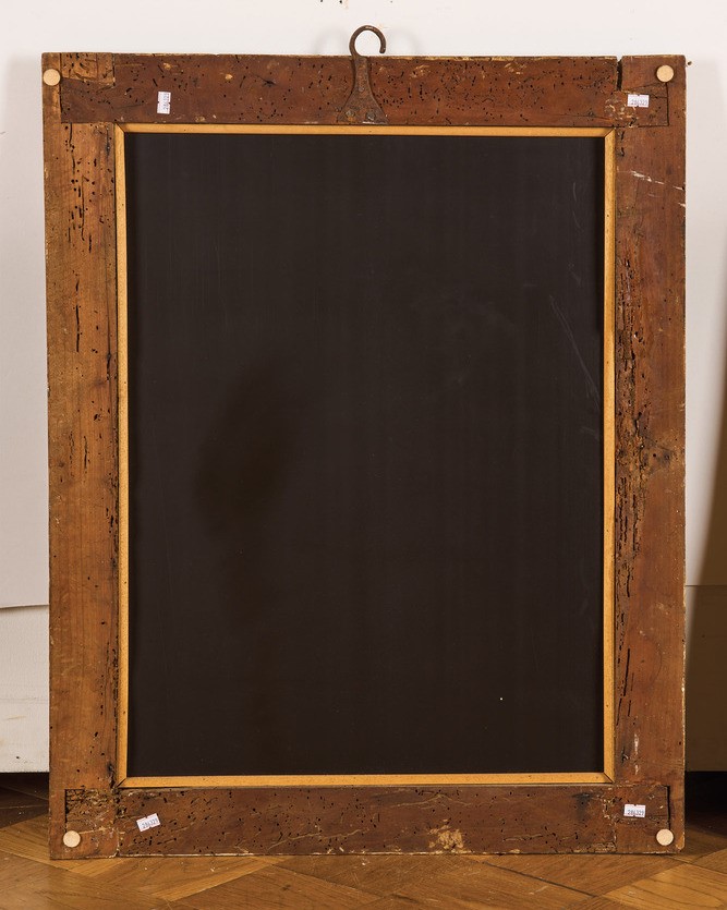 Coppia di Cornici in Legno Laccato a Finto Marmo. Marche XVII-XVIII Secolo