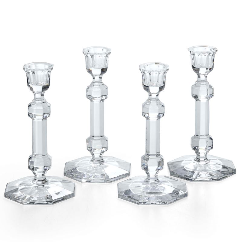 Quattro candelieri Austria, Kufstein, Manifattura Riedel, XX secolo   - Asta L'Art de la Table - Cambi Casa d'Aste