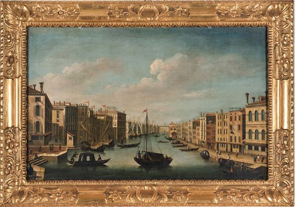 Scuola del XVIII secolo Veduta del Canal Grande a Venezia