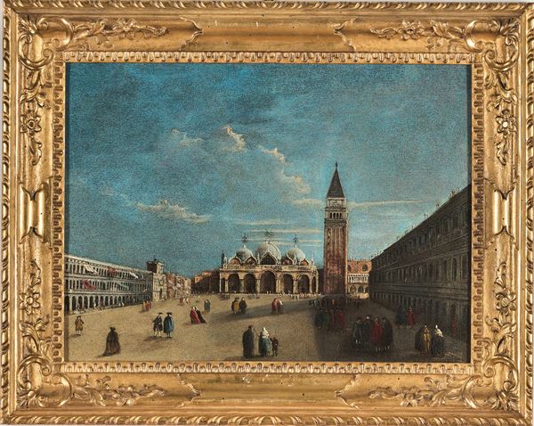 Scuola veneta del XVIII secolo Veduta di Piazza San Marco