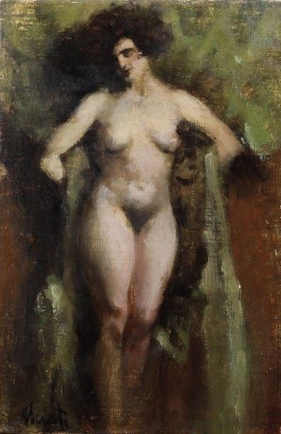 Scuola del XIX-XX Secolo Nudo Femminile
