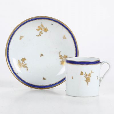 Tazza con Piattino.nove, Manifattura Antonibon, Fine XVIII - Inizio XIX Secolo.