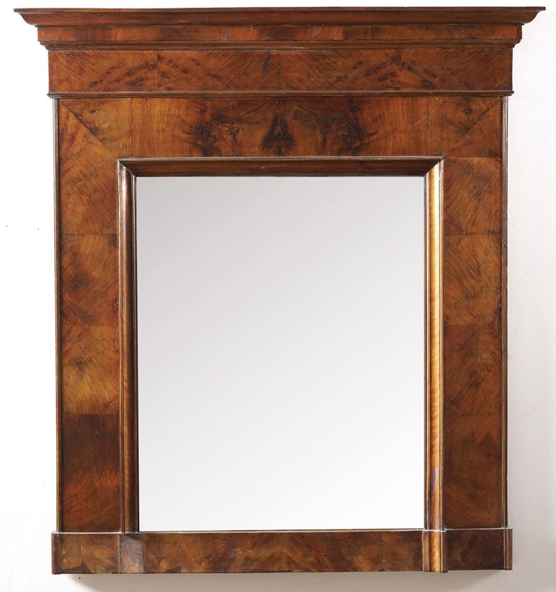 Caminiera Impero lastronata in piuma di mogano. XIX secolo  - Auction Antique - Cambi Casa d'Aste