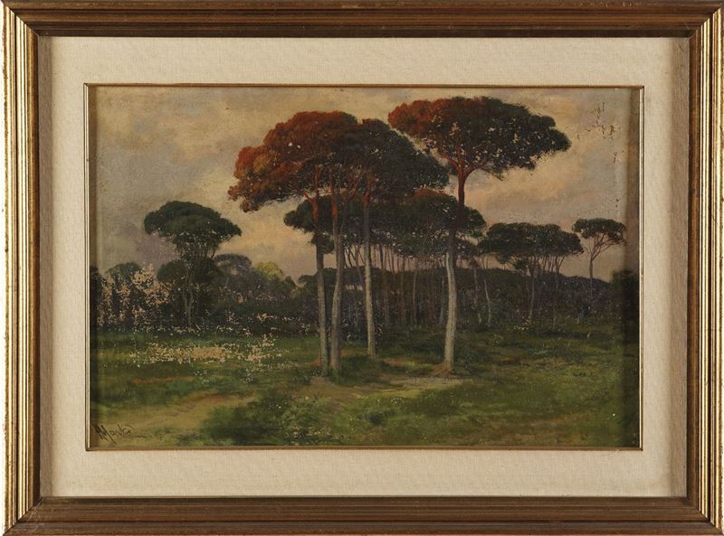 Henry Mark&#242; : Paesaggio  - olio su tela - Asta Dipinti del XIX e XX secolo - Cambi Casa d'Aste