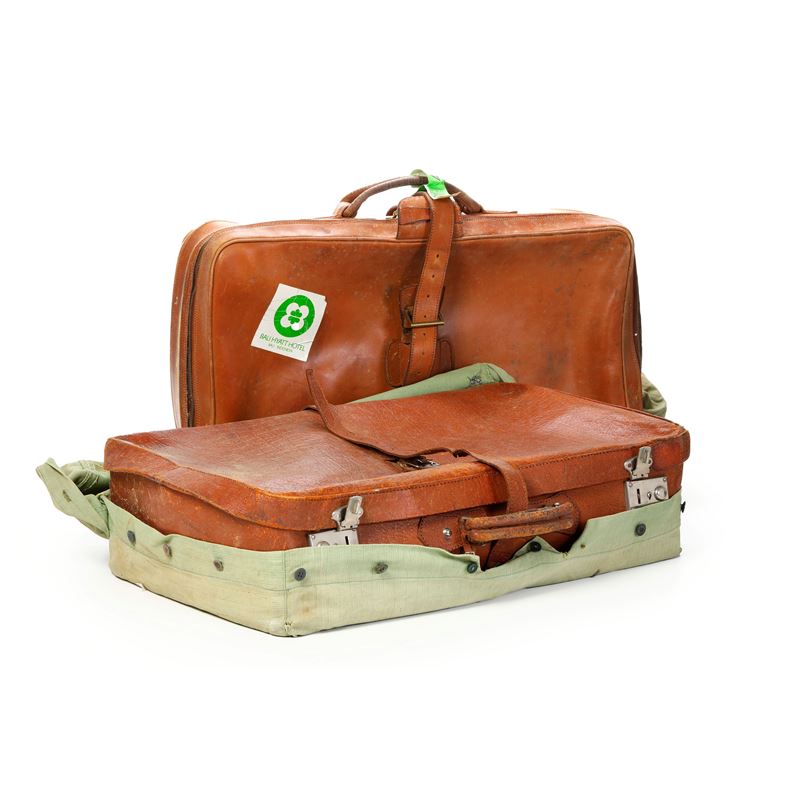 Due valigie vintage in pelle  - Auction Antiques - Cambi Casa d'Aste