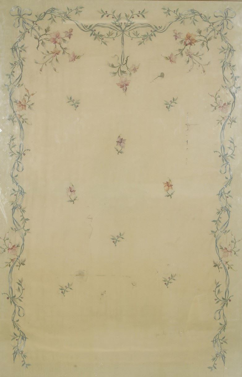 Tessuto XIX secolo in cornice  - Auction Carpets - Cambi Casa d'Aste