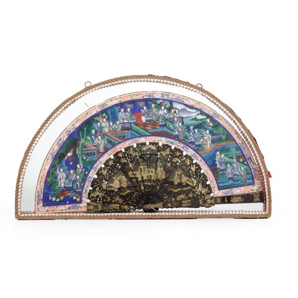 Coppia ventagli dipinti, Cina XX secolo