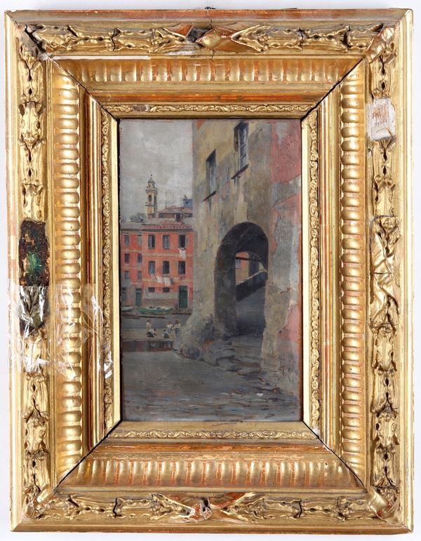 Pittore del XIX-XX secolo Due piccole vedute di Laigueglia