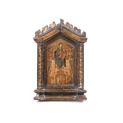 Madonna con Bambino in Maestà tra Angeli. XIX Secolo