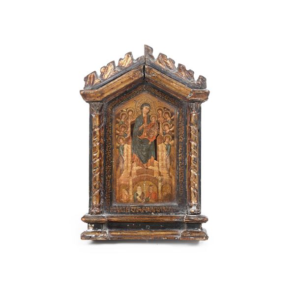 Madonna con Bambino in maestà tra angeli. XIX secolo