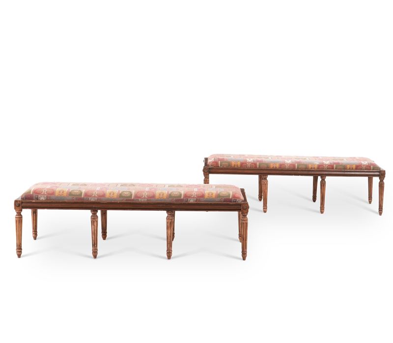 Coppia panchette in stile Luigi XVI  - Auction Antique - Cambi Casa d'Aste