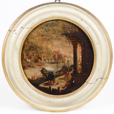 Scuola del XVIII Secolo Veduta di Porto