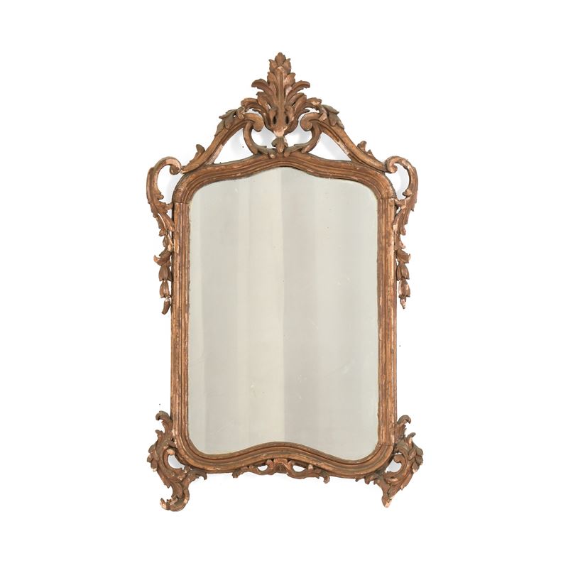 Specchiera in legno intagliato e dorato, XIX secolo  - Auction Antiquariato - Cambi Casa d'Aste