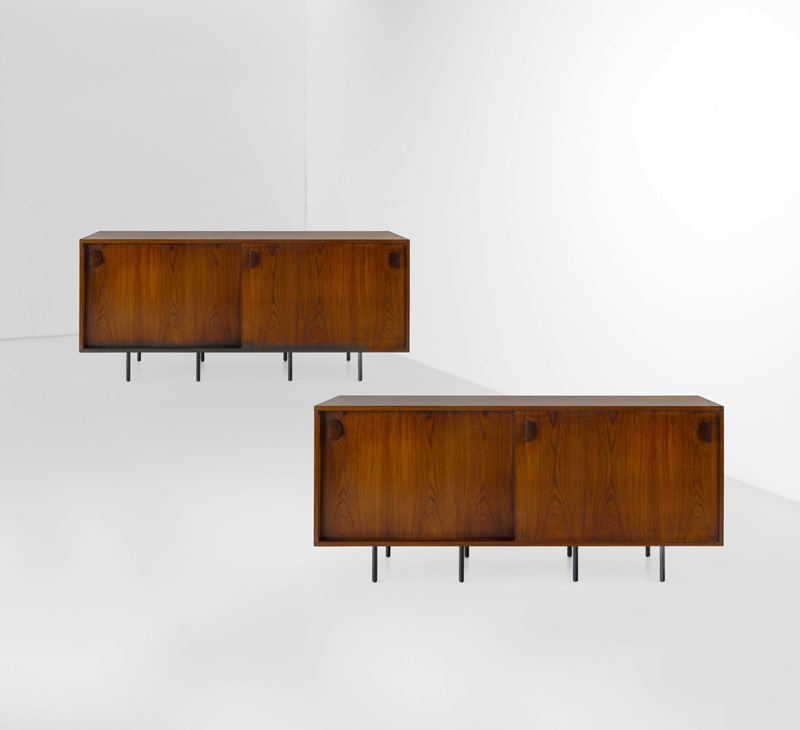 Franco Campo e Carlo Graffi : Due mobili contenitore mod. 160  - Asta Design - Cambi Casa d'Aste