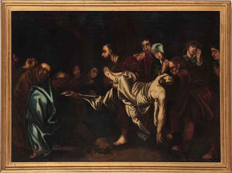 Scuola del XVII secolo Deposizione di Cristo  - olio su tela - Auction Old Masters - Cambi Casa d'Aste