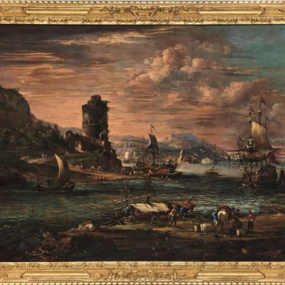Scuola del XVIII Secolo Veduta di Porto