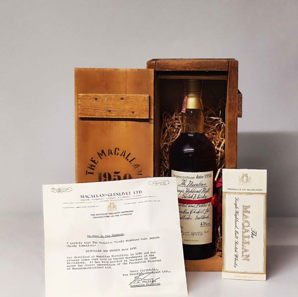 Macallan 1950 Red Ribbon, Single Highland Malt Scoth Whisky