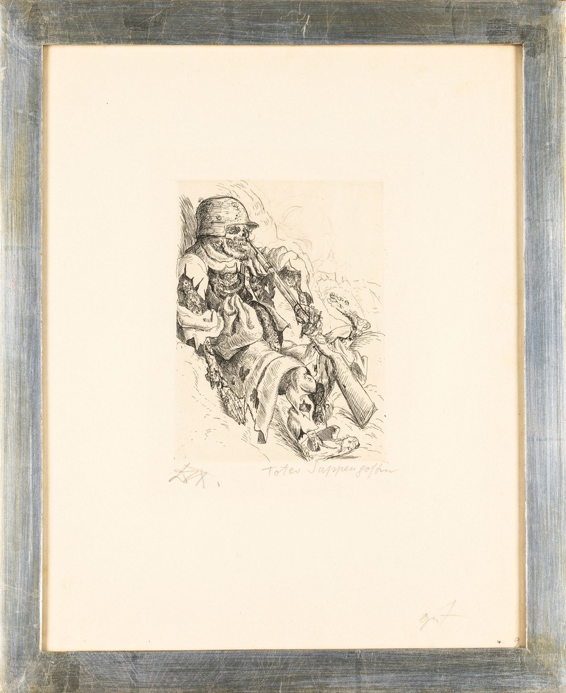 Otto DIX - Toter Sappenposten - dal Portfolio Der Krieg
