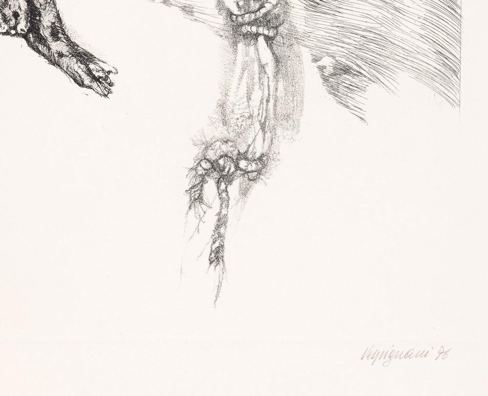 Renzo Vespignani - Senza titolo, acquaforte, 1996