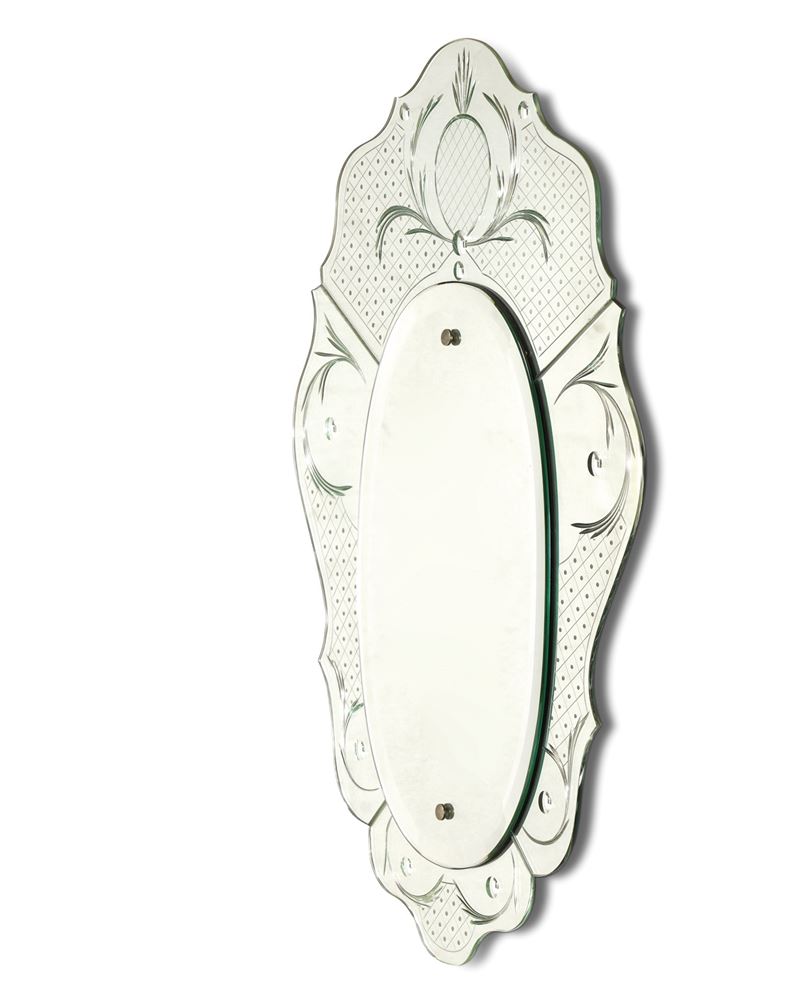 Specchio molato. Prod. Italia, 1950 ca.  - Asta Arredi del '900 - Cambi Casa d'Aste
