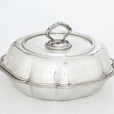 Legumiera. Argenteria Italiana. Marchio con Fascio Littorio in Uso dal 1935 al 1945. Argentiere C...