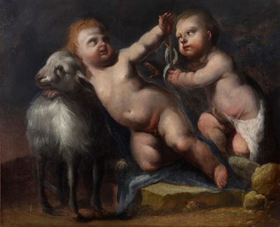 Scuola del XVII Secolo Gesù Bambino e San Giovannino