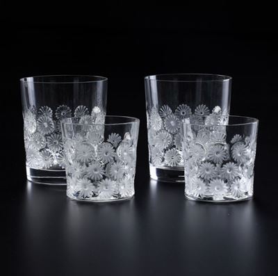 Servizio di Bicchieri “napsbury”francia, Manifattura Lalique, Seconda Metà del XX Secolo