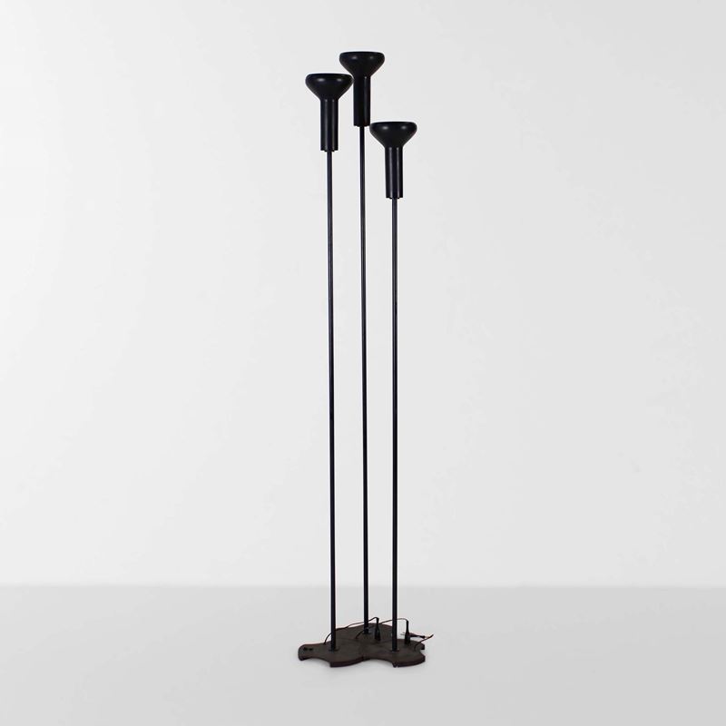 Gino Sarfatti : Sistema di tre lampade da terra mod. 1073  - Asta Design - Cambi Casa d'Aste
