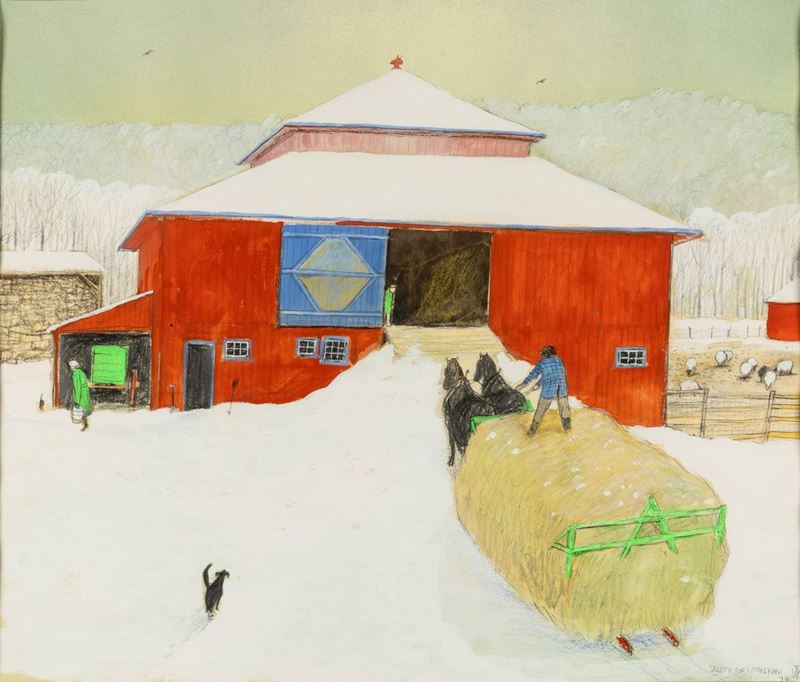 William Kurelek - A Grey Winter Day in The Central Provinces