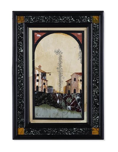 Quattro Paesaggi Fluviali in Marmi Coloratie Pietre Dure. Probabilmente Firenze, XVIII Secolo