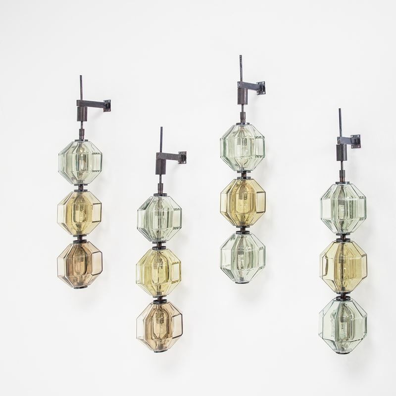 Vinicio Vianello : Quattro lampade a parete  - Asta Fine Design - Cambi Casa d'Aste