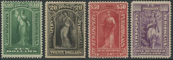 1895/97, USA, newspaper stamps, wmk 191, set of 12