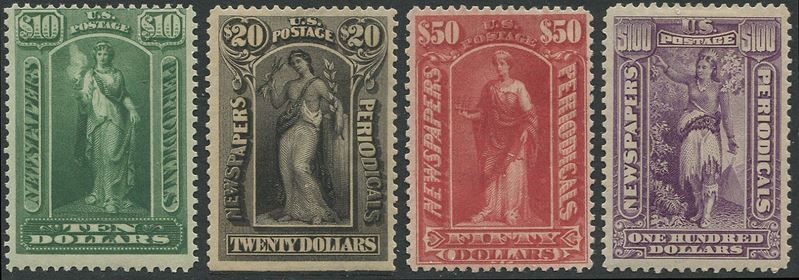 1895/97, USA, newspaper stamps, wmk 191, set of 12  - Auction Postal History and Philately - Cambi Casa d'Aste