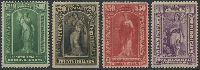 1895/97, USA, newspaper stamps, wmk 191, set of 12  - Asta Storia Postale e Filatelia - Cambi Casa d'Aste