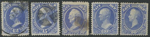 1873, USA, official stamps, Navy