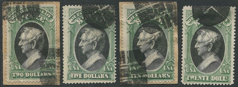 1873, USA, official stamps, “State”  - Asta Storia Postale e Filatelia - Cambi Casa d'Aste