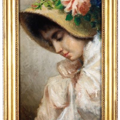 Siglato Rf Dama con Rosa,