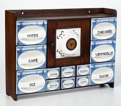 Portaspezie con Orologio Funzionante. Francia XX Secolo
