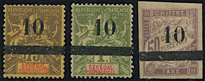 1903, Senegal, Set Of 4 Ovpt. With New Value