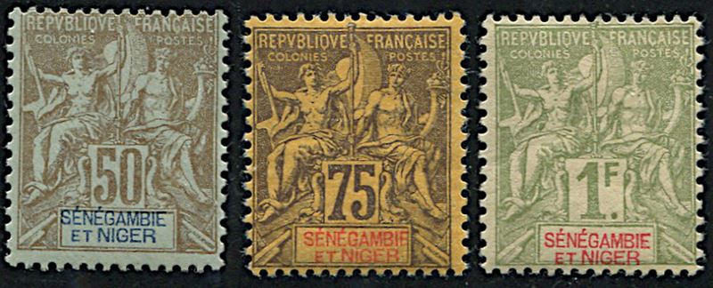 1903, Senegambia and Niger, complete set of 13  - Auction Philately - Cambi Casa d'Aste