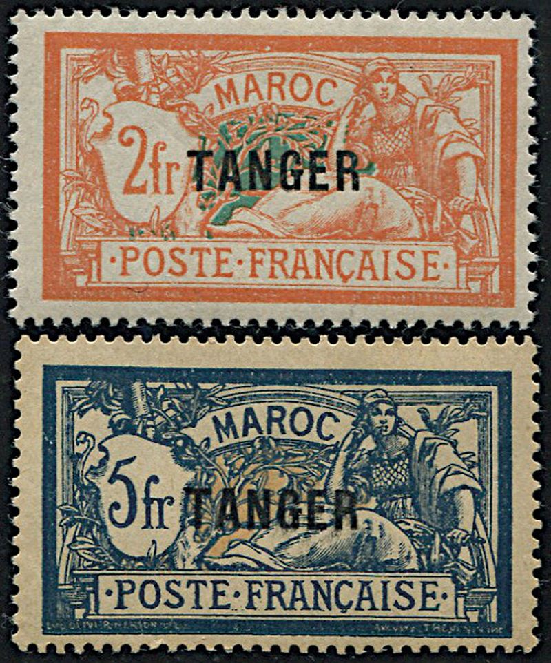 1918/24, Morocco, French Offices in Morocco, set of 18  - Asta Filatelia - Cambi Casa d'Aste