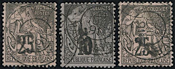 1889/91, Madagascar, ovpt. with new values