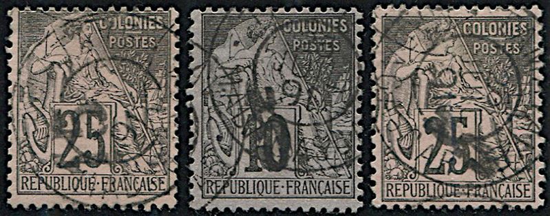 1889/91, Madagascar, ovpt. with new values  - Asta Filatelia - Cambi Casa d'Aste