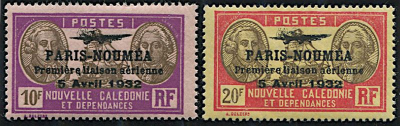 1933, New Caledonia, air post, “Paris-Noumea” flight  - Asta Filatelia - Cambi Casa d'Aste