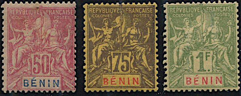 1894, Benin, complete set of 13  - Asta Filatelia - Cambi Casa d'Aste