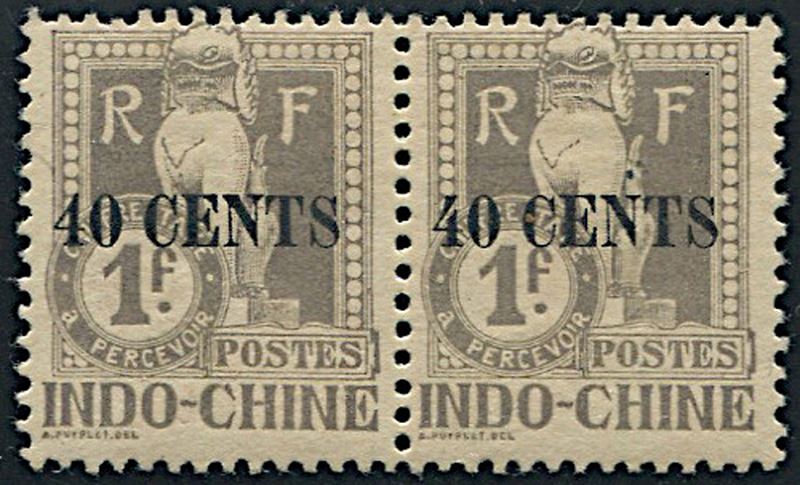 1919, Indochina, postage due stamps  - Asta Filatelia - Cambi Casa d'Aste